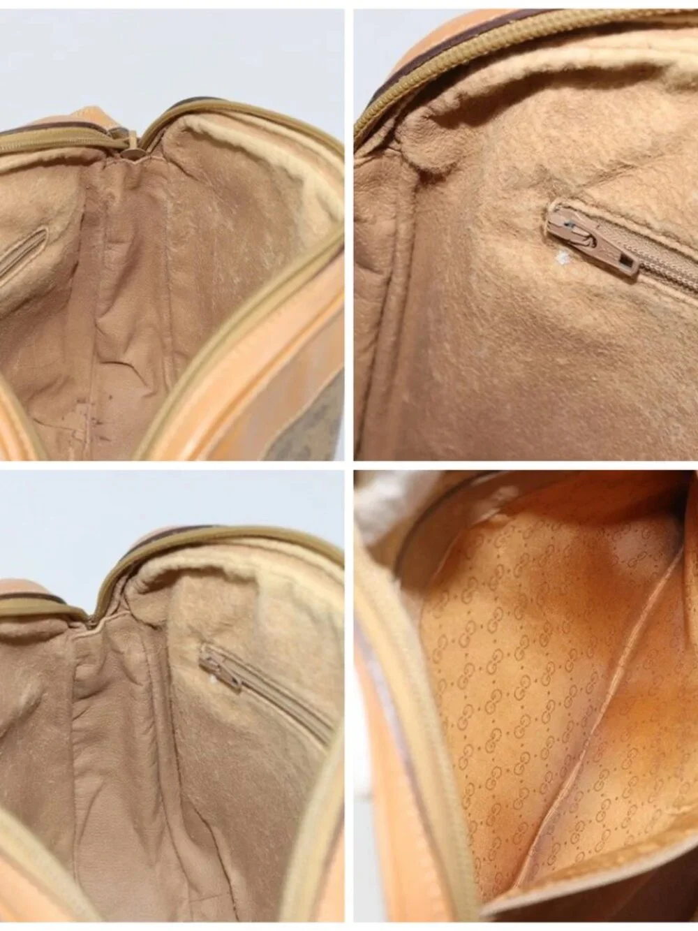 GUCCI Micro GG Supreme Shoulder Bag PVC Beige Gold 001 104 0558 Auth ka3520